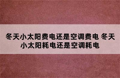 冬天小太阳费电还是空调费电 冬天小太阳耗电还是空调耗电